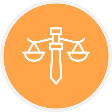 Hukukun ve adaletin vektör simgesi