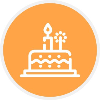 Güzel doğum günü pastası ph vektör simgesi