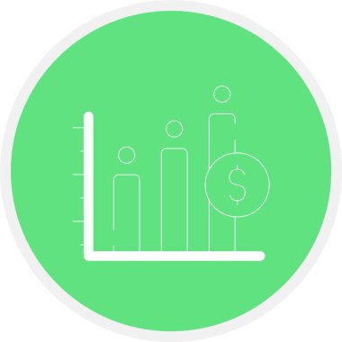 İş ve finans simgesinin vektör illüstrasyonu