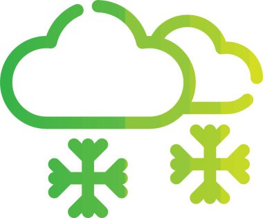 Kar hava durumu simgesi, vektör illüstrasyonu