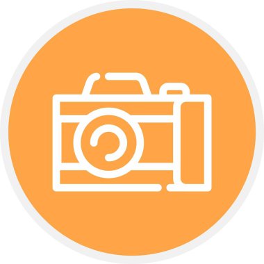 Kamera Düz Vektör Simgesi Tasarımı