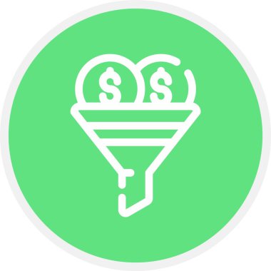 Benzersiz para konumu vektör simgesi