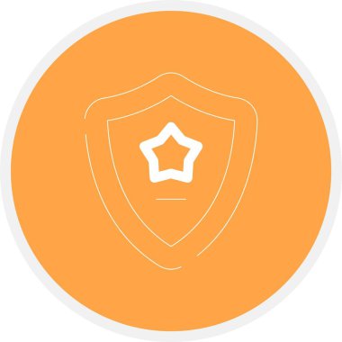 Benzersiz kalkan vektör çizgisi simgesi