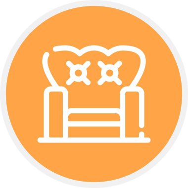 sandalye vektör çizgisi simgesi