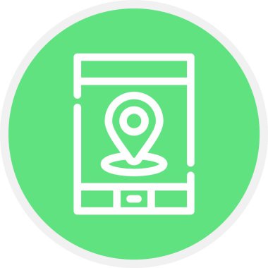 Benzersiz harita kılavuzu vektör simgesi