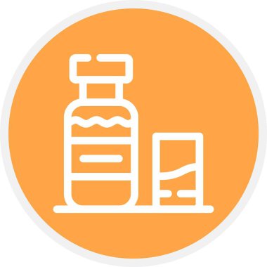 Su ikonlu şişenin vektör illüstrasyonu