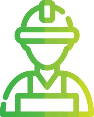 Arkaplanda izole edilmiş taslak biçimli mühendis simgesi