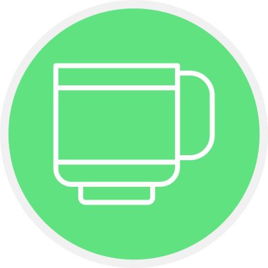 Web Kullanımı için Kupa, Basit Vektör İllüstrasyonu