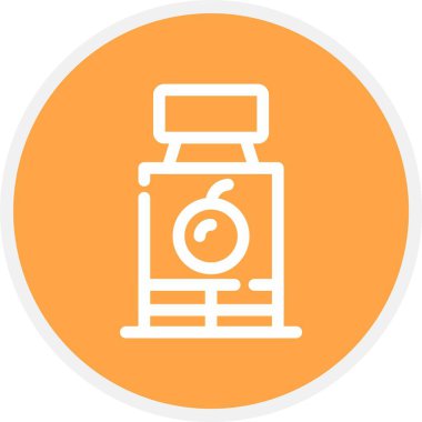 Bir şişe simgesinin vektör illüstrasyonu