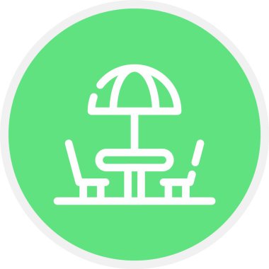 Sandalye. Web simgesi basit illüstrasyon