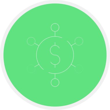 Dolar simgesi vektör illüstrasyonu