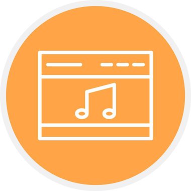 Kişisel ve ticari kullanım için müzik vektörü simgesi modern basit vektör çizimi