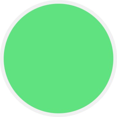 beyaz üzerine izole edilmiş yeşil renk daire simgesi