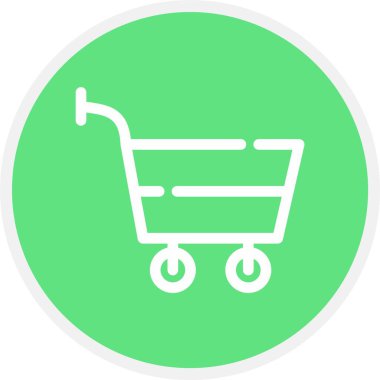 Alışveriş arabası ikon vektör illüstrasyonu