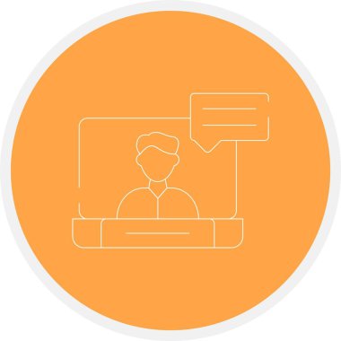 Dizüstü bilgisayar simgesi vektör çizimi