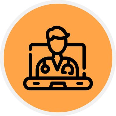 doktor vektör simgesi modern tasarım illüstrasyonu