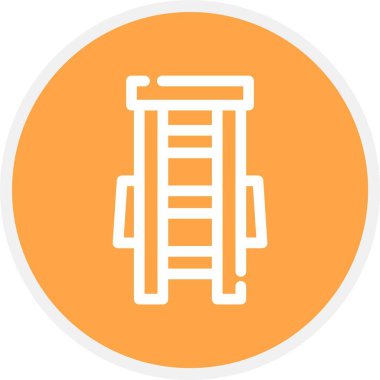 Sandalye. Web simgesi basit illüstrasyon