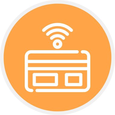 Eşsiz wifi sinyal çizgisi vektör simgesi