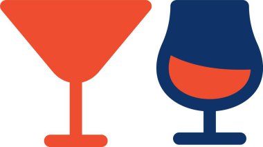 Düz bir şekilde cam şarap ikonu iç.
