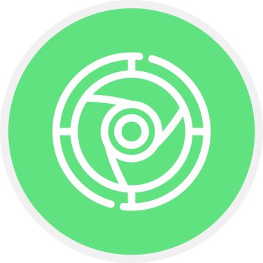 Eşsiz Radar Vektör Satır Simgesi