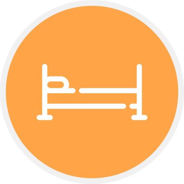 Yatağa. Web simgesi basit illüstrasyon