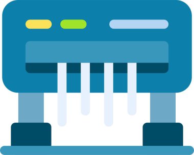 elektronik devre kartı simgesi, basit vektör illüstrasyonu