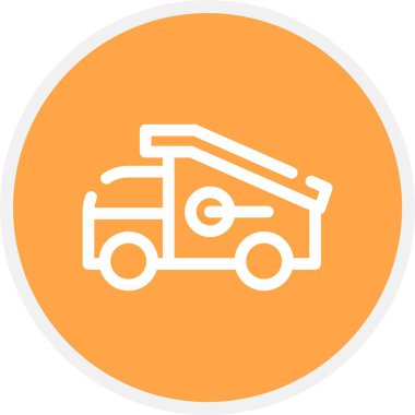 Kamyon simgesinin vektör illüstrasyonu