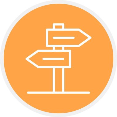 vektör yönü düz biçim simgesi