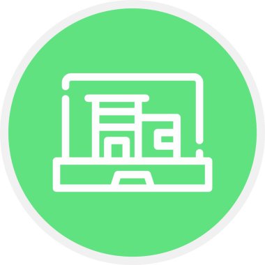 Dizüstü bilgisayar simgesi vektör çizimi