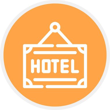 Otel düz vektör simgesi arzusu