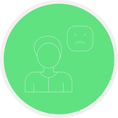 Üzgün bir yüzün vektör çizimi