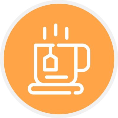 Kahve fincanı, vektör simgesi basit illüstrasyon