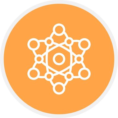 Eşsiz Atom Vektörü Kabartma Simgesi