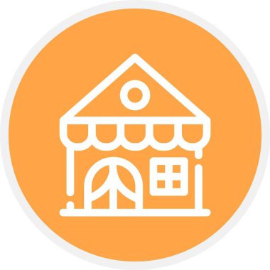 Ev ikonu. Web için konut vektör simgesinin basit çizimi