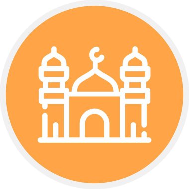 Güzel Cami Çizgisi Vektör Simgesi