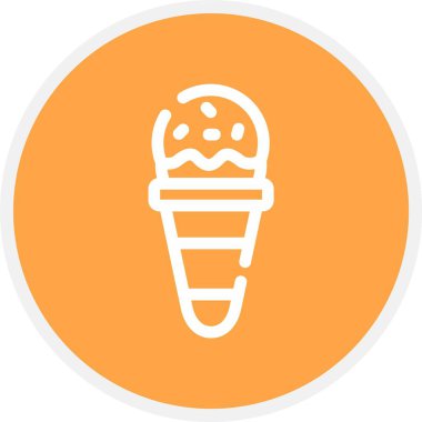 Dondurma. Web simgesi vektör illüstrasyonu