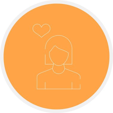 kadın simge vektör illüstrasyonu