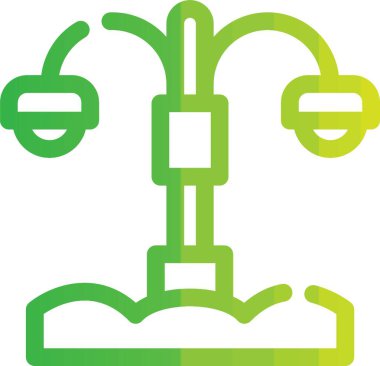 Modern b 'nin vektör illüstrasyonunda gaz ikonu yok