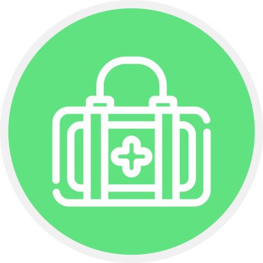 vektör tıbbi çanta ico