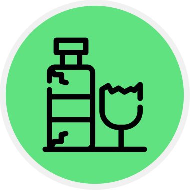 Alkol vektör satırı simgesi