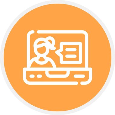 Dizüstü bilgisayar simgesinin vektör çizimi