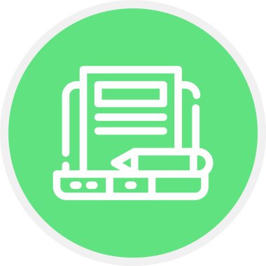 güzel yazıcı simgesi, vektör illüstrasyonu