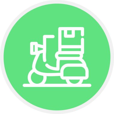 Benzersiz scooter vektör simgesi