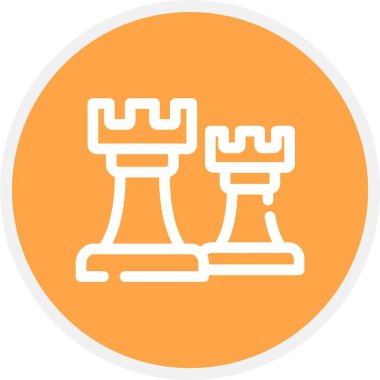 Satranç taşlarının vektör simgesi, strateji ve strateji