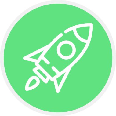 Eşsiz Roket çizgi vektör simgesi