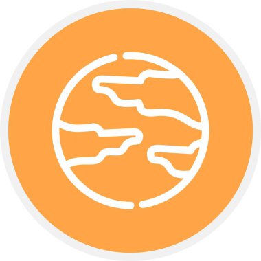 Eşsiz Gezegen Vektör Satırı Simgesi