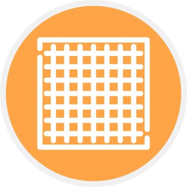 Tek bir beyaz daire simgesinin vektör illüstrasyonu