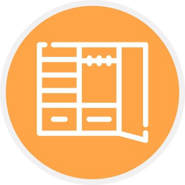 Web simgesi, ofisin vektör illüstrasyonu