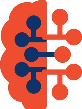 beyin ikonu vektör illüstrasyonu