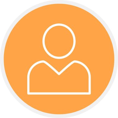 Soyut arkaplan grubunda kullanıcı simgesi izole edildi